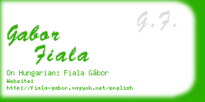 gabor fiala business card